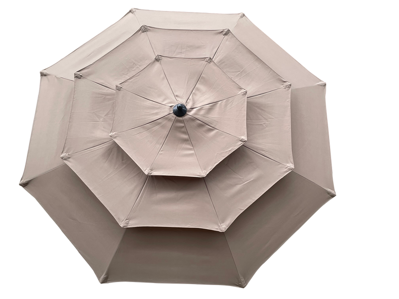 9Ft 3-Tiers Outdoor Patio Umbrella with Crank and tilt and Wind Vents for Garden Deck Backyard Pool Shade Outside Deck Swimming Pool