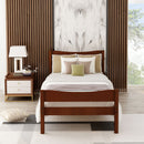 Twin Size Platform Bed With Headboard And Wooden Slat Support by HouseOfZazla