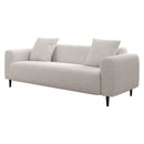 77.2"Large size two Seat Sofa,Modern Upholstered,White mohair Granular velvet