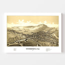 Vintage Map of Sherburne, New York 1887