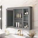 Wall Mounted Medicine Cabinet With Mirror, Storage Cabinet Featuring 6 Open Shelves And Adjustable Interior by HouseOfZazla
