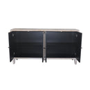 Accent Cabinet 4 Door Wooden Cabinet Sideboard Buffet Server Cabinet Storage Cabinet, for Living Room, Entryway, Hallway, Office, Kitchen and Dining Room, Natural Wood Wash