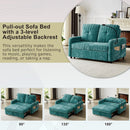 Modern Loveseat Pull Out Sofa Bed With Adjustable Backrest, Two Cup Holders, A Phone Holder, Three Charging Ports And Side Storage Pockets For Living Room by HouseOfZazla