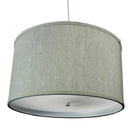 18"W 2 Light Swag Plug-In Pendant  Textured Oatmeal with Diffuser White Cord