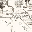 Vintage Map of North Carolina 1937
