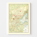 Vintage Map of Chihli China, 1917