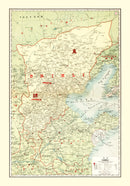 Vintage Map of Chihli China, 1917