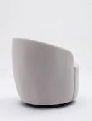 Swivel Accent Armchair Barrel Chair With Powder Coating Metal Ring by HouseOfZazla