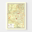 Vintage Map of Honan China, 1917
