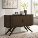 Wes - 2 Door Sideboard Buffet Storage Cabinet - Walnut by HouseOfZazla