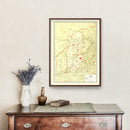 Vintage Map of Shansi China, 1917