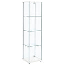 Bellatrix 3-shelf Clear Glass Curio Cabinet White