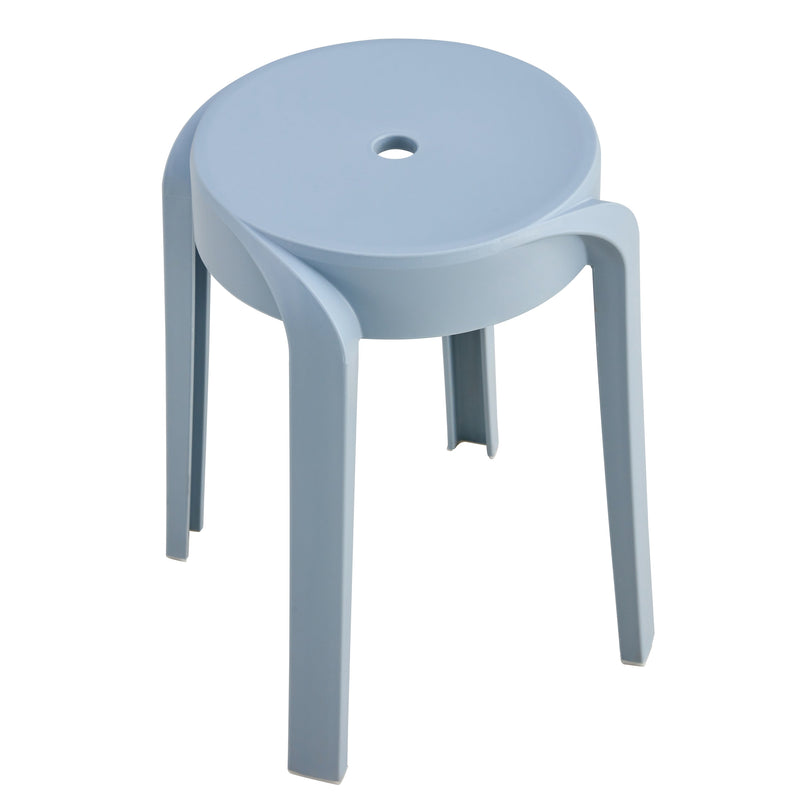 6 Pack Stackable Classroom Stools Plastic Stools Nesting Stools Colorful Round Stools Indoor Outdoor Flexible Seating Decorative Stools Chairs for Home Office School Classroom blue