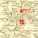 Vintage Map of Szechwan China, 1917