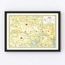 Vintage Map of Hupeh China, 1917