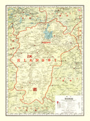 Vintage Map of Kiangsi China, 1917