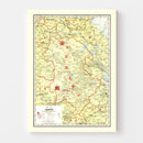 Vintage Map of Anhwei China, 1917