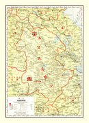 Vintage Map of Anhwei China, 1917