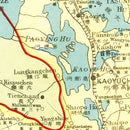 Vintage Map of Kiangsu China, 1917