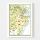 Vintage Map of Chekiang China, 1917