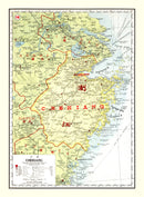 Vintage Map of Chekiang China, 1917