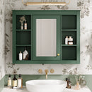 Wall Mounted Medicine Cabinet With Mirror, Storage Cabinet Featuring 6 Open Shelves And Adjustable Interior by HouseOfZazla