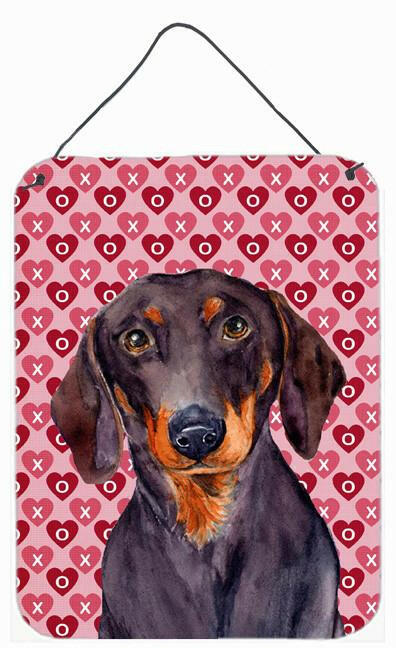 Dachshund Hearts Love and Valentine's Day Portrait Wall or Door Hanging Prints