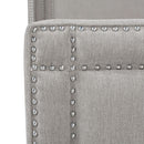 Elle - Wingback Upholstered King Bed - Silver Gray by HouseOfZazla