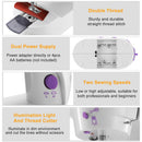 Electric Sewing Machine Portable 2 Speed Overlock Foot w/ Foot Pedal LED Light