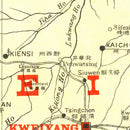 Vintage Map of Kweichow China, 1917