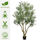 Artificial Olive Tree Large With Trunk, Indoor / Outdoor Decorative Plant For Living Room - Green