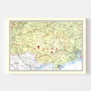 Vintage Map of Kwangsi China, 1917