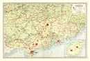 Vintage Map of Kwangtung Chinga, 1917