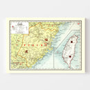 Vintage Map of Fukie China, 1917