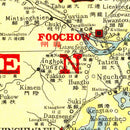 Vintage Map of Fukie China, 1917