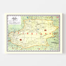 Vintage Map of Sinkiang China, 1917