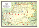 Vintage Map of Sinkiang China, 1917