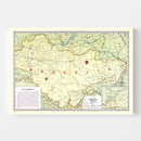 Vintage Map of Mongolia 1917