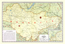 Vintage Map of Mongolia 1917