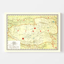 Vintage Map of Tibet China, 1917