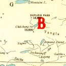 Vintage Map of Tibet China, 1917