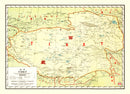 Vintage Map of Tibet China, 1917