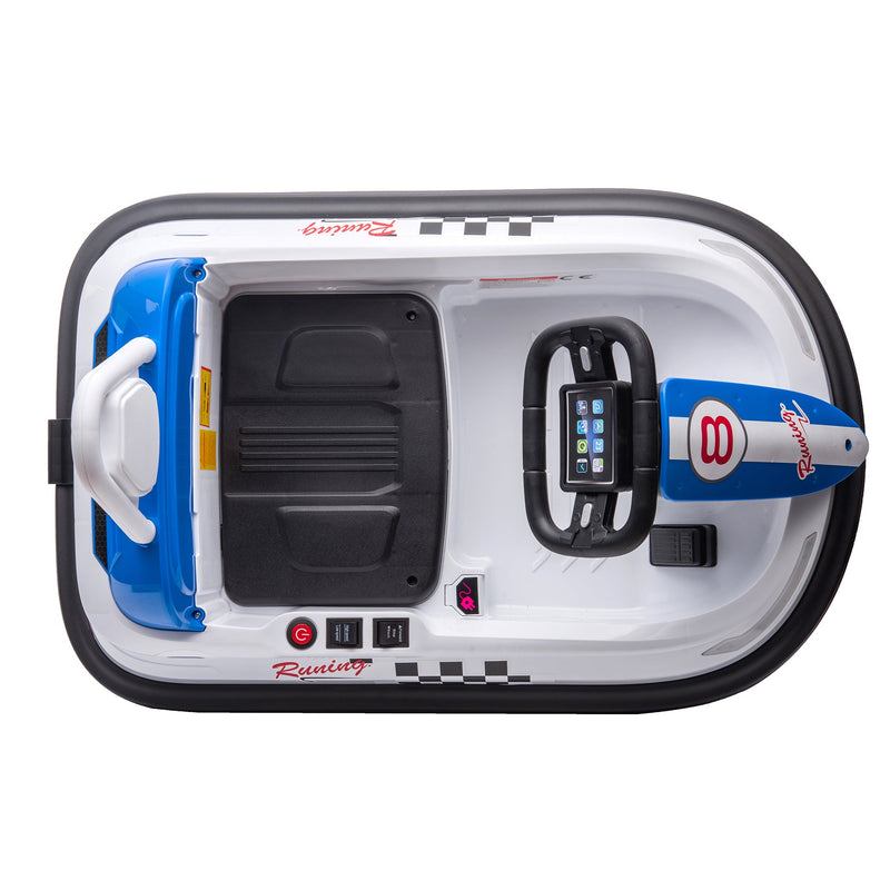 6V Kids Ride on Electric Go Kart Bumper Car W/Parents Remote Control,Three Speed Adjustable,LED Lights,Horn,Bluetooth,Player&360Spin,Vehicle body with Anti-collision padding for 18m+.