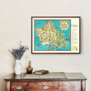 Vintage Map of Oahu, 1935