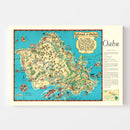 Vintage Map of Oahu, 1935