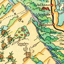 Vintage Map of Oahu, 1935