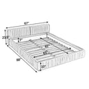 Modern Upholstered Platform Bed Frame With Pleated Design by HouseOfZazla