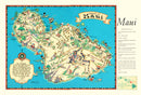 Vintage Map of Maui, 1935
