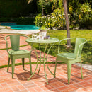 Ambrosia - 3 Piece Bistro Set With Leaf Motifs Top And Seat by HouseOfZazla