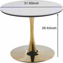 Tulip Table Mid-Century Dining Table With Round Table Top, Pedestal Dining Table, End Table Leisure Coffee Table by Unique Piece Furniture